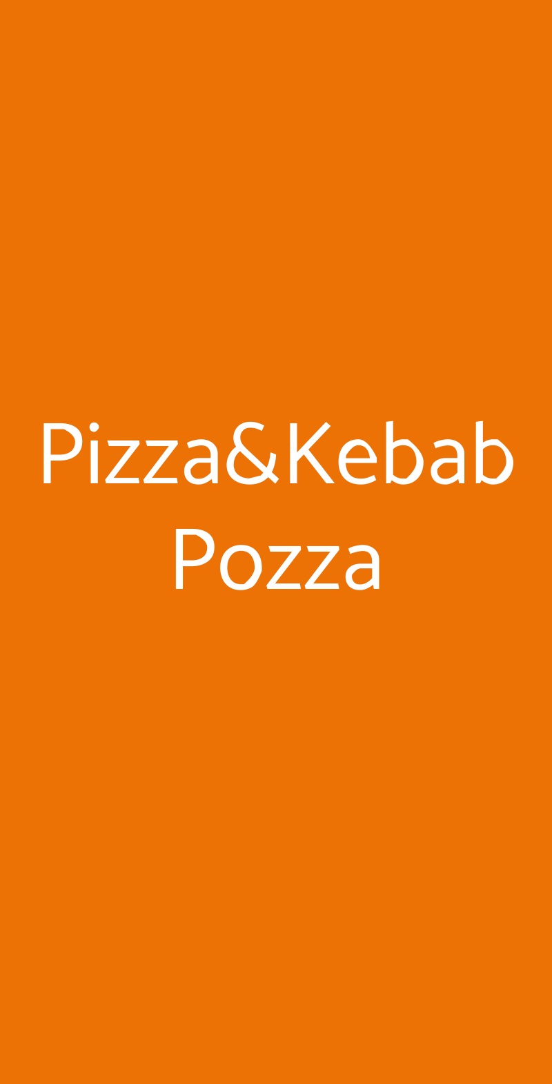 Pizza&Kebab Pozza San Giovanni Lupatoto menù 1 pagina