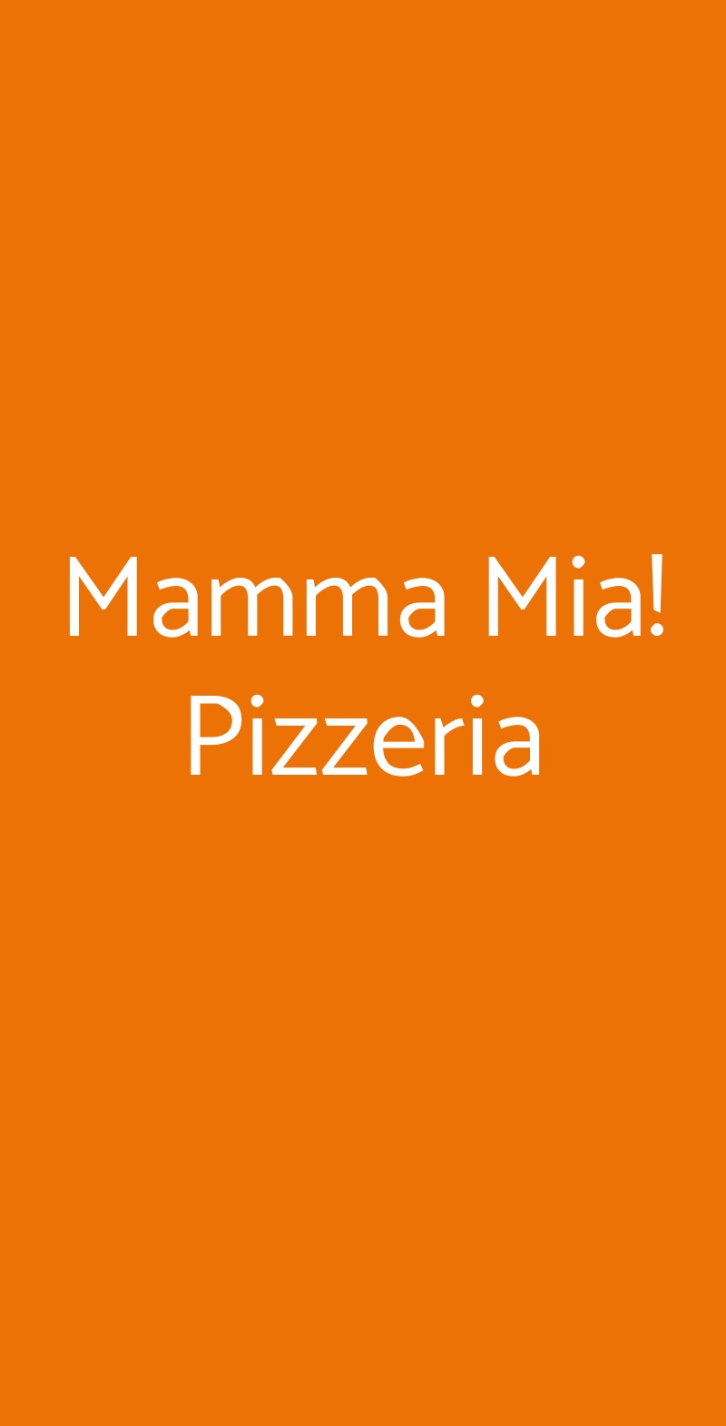 Mamma Mia! Pizzeria Reggio Calabria menù 1 pagina