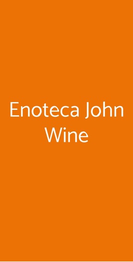 Enoteca John Wine, Palermo