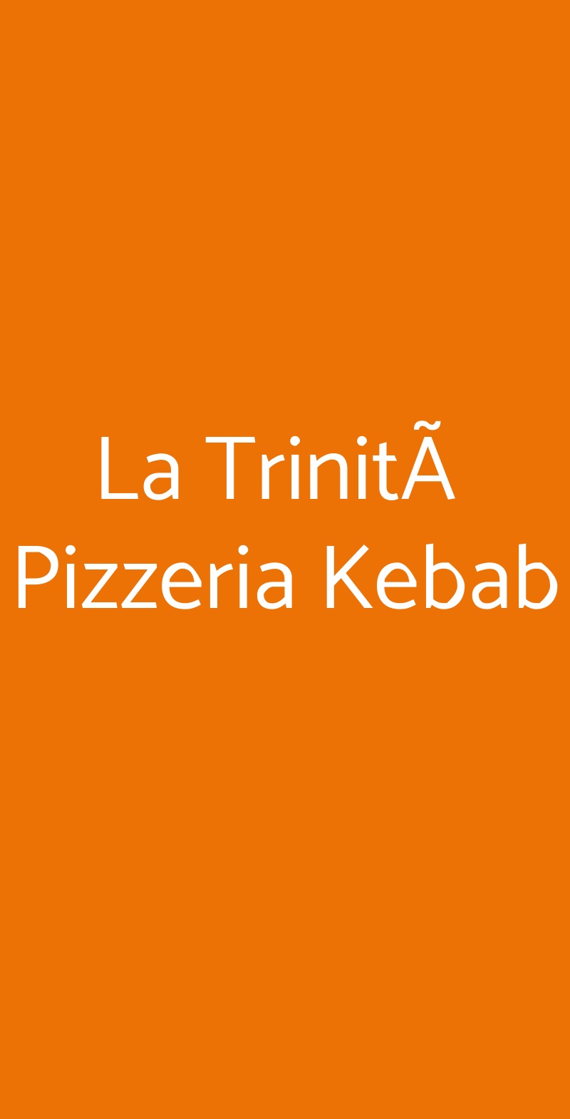 La TrinitÃ  Pizzeria Kebab Fonte Nuova menù 1 pagina
