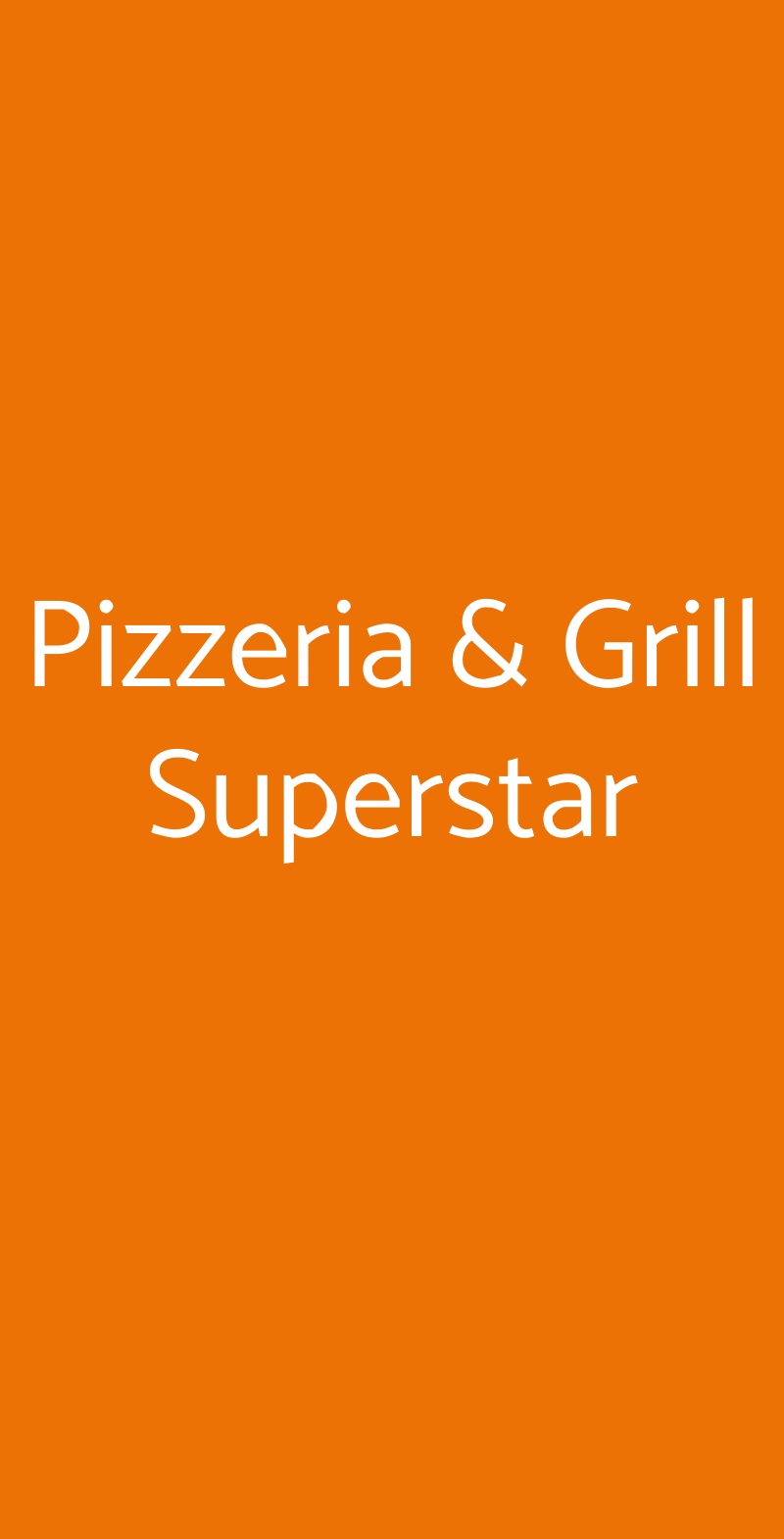 Pizzeria & Grill Superstar Milano menù 1 pagina