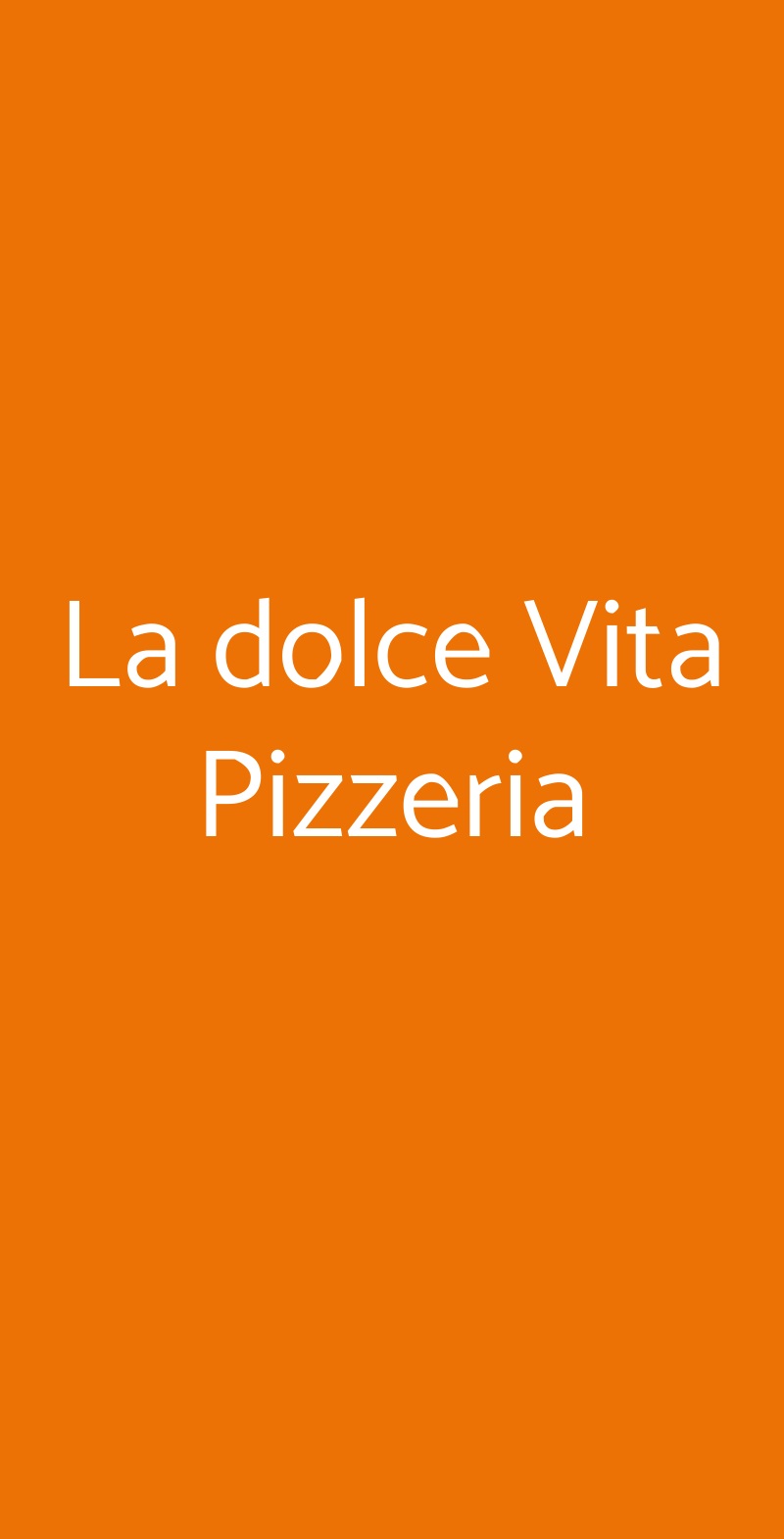 La dolce Vita Pizzeria Catania menù 1 pagina