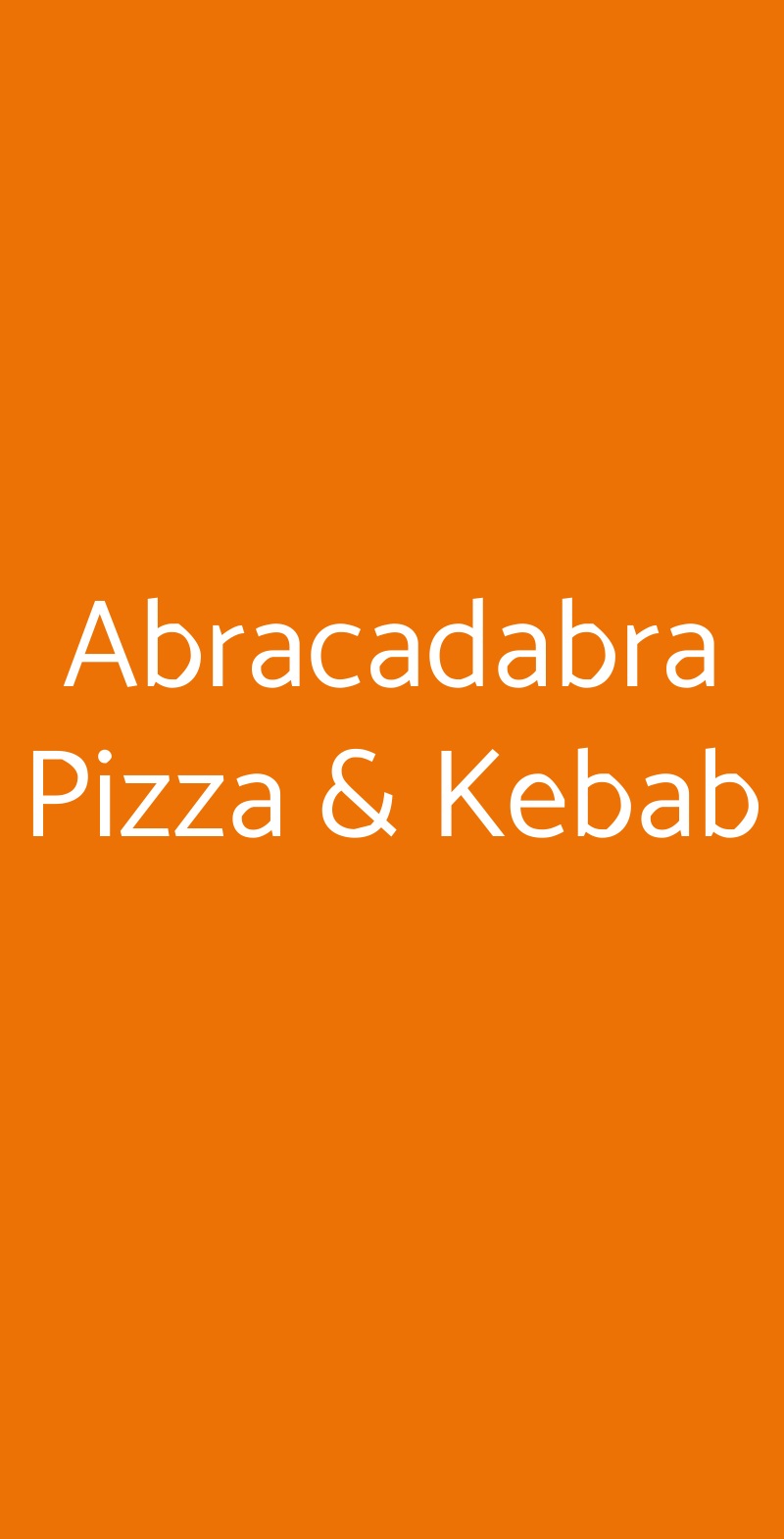 Abracadabra Pizza & Kebab Trieste menù 1 pagina