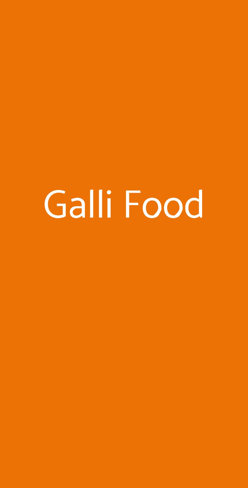 Galli Food Terni menù 1 pagina