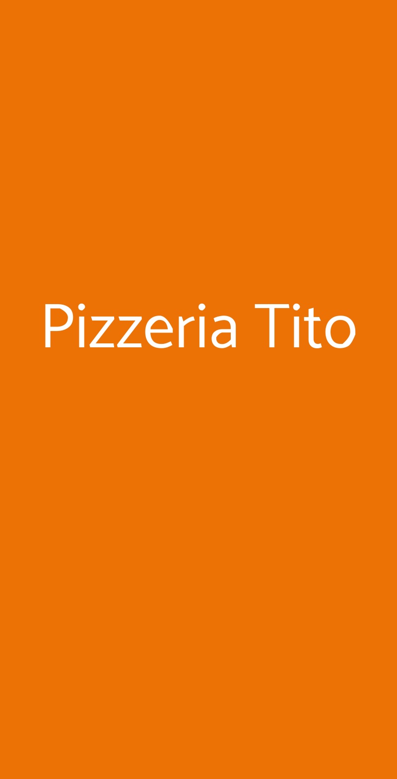 Pizzeria Tito Rivanazzano Terme menù 1 pagina