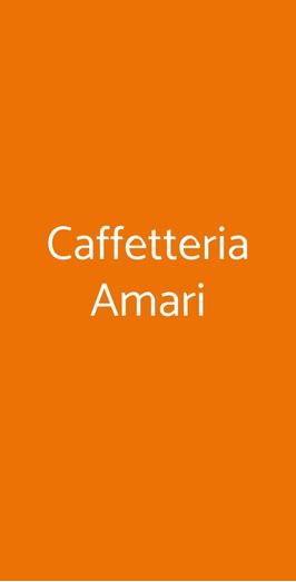 Caffetteria Amari, Palermo