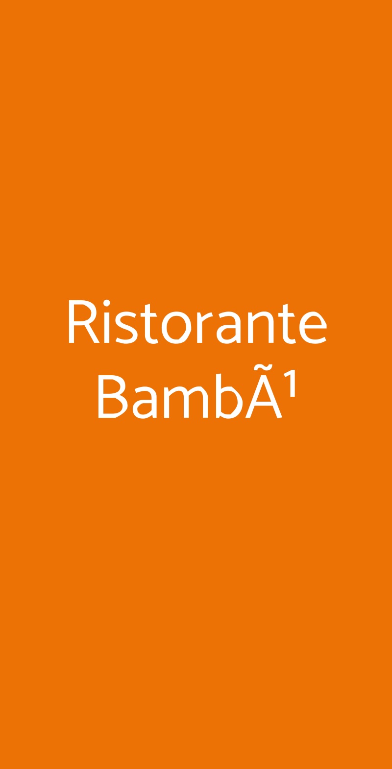 Ristorante BambÃ¹ Castellammare del Golfo menù 1 pagina