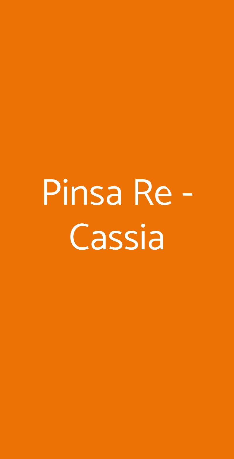 Pinsa Re - Cassia Roma menù 1 pagina