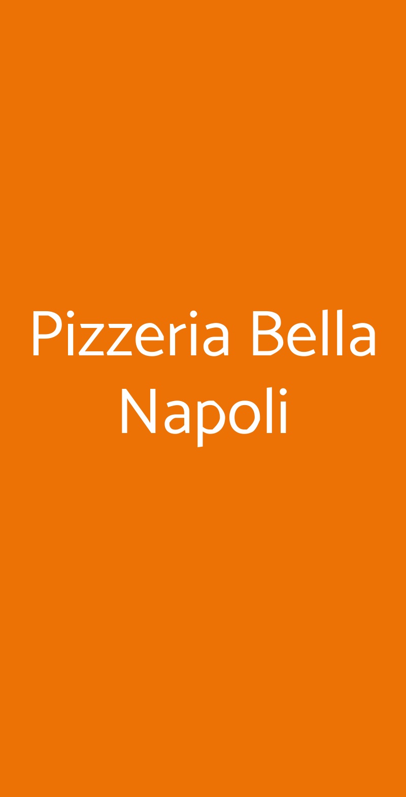 Pizzeria Bella Napoli Catania menù 1 pagina