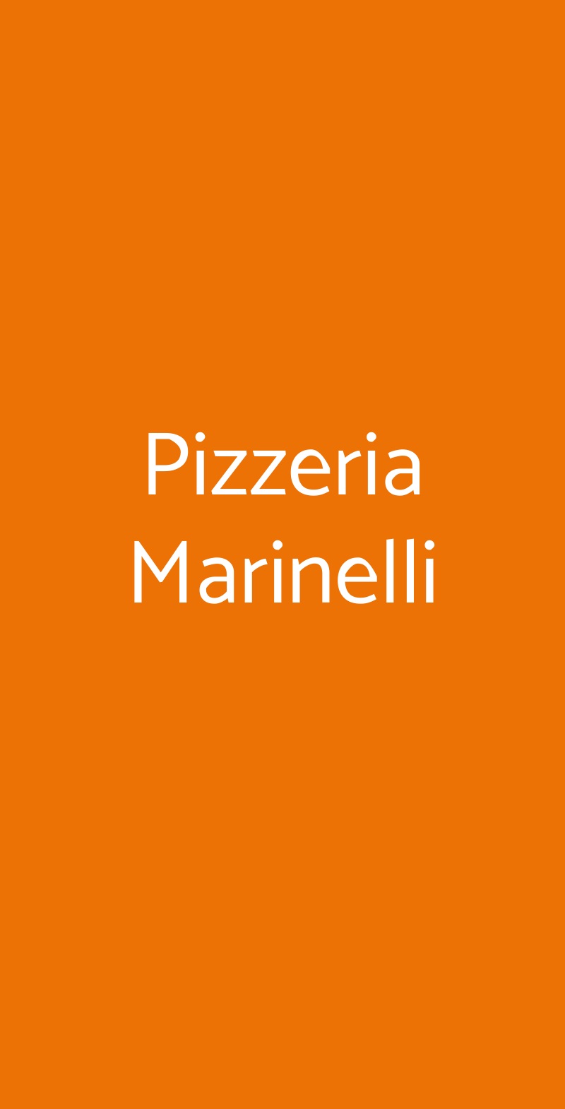 Pizzeria Marinelli Montesilvano menù 1 pagina