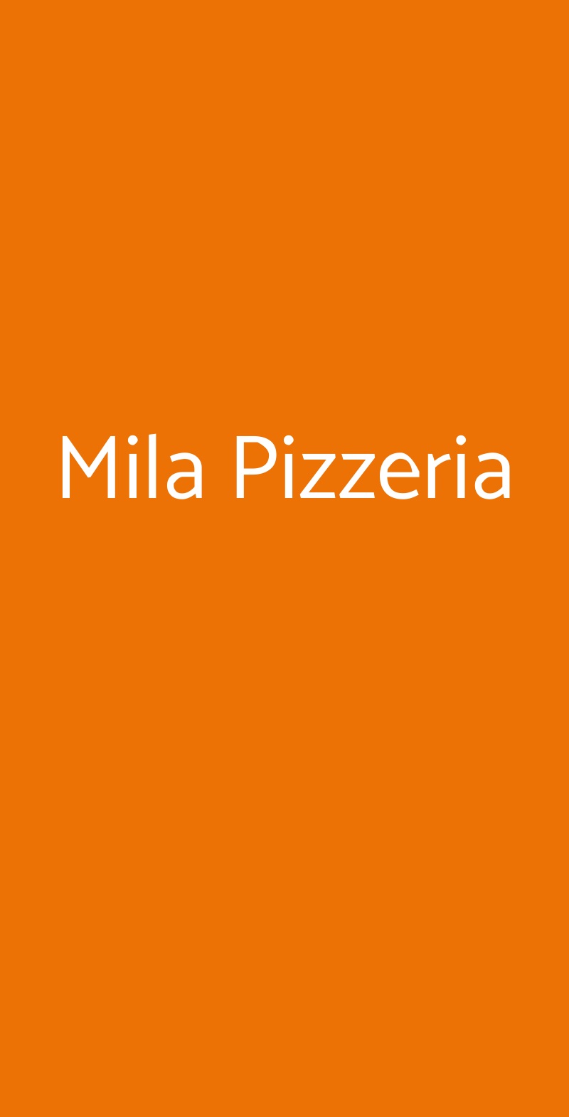Mila Pizzeria Firenze menù 1 pagina
