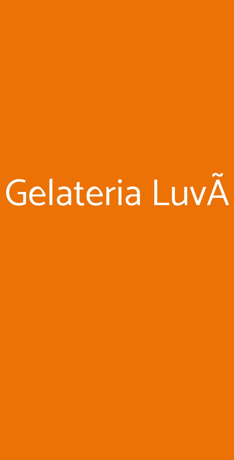 Gelateria LuvÃ Rapallo menù 1 pagina