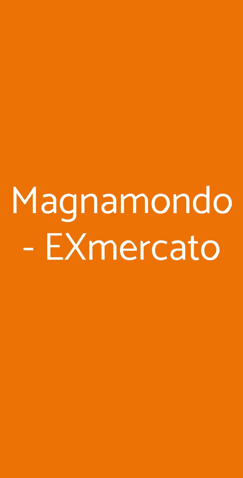 Magnamondo - EXmercato Roma menù 1 pagina