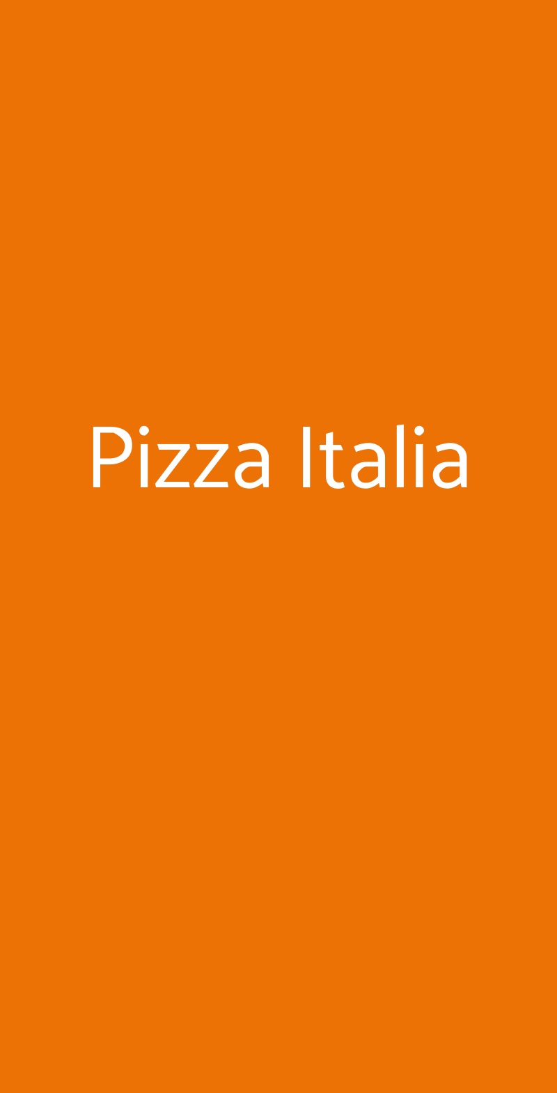 Pizza Italia Roma menù 1 pagina
