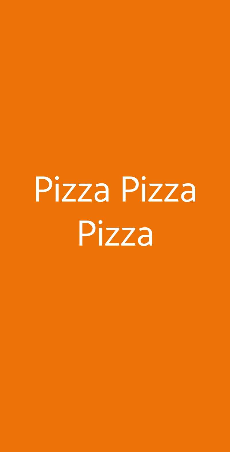 Pizza Pizza Pizza Roma menù 1 pagina
