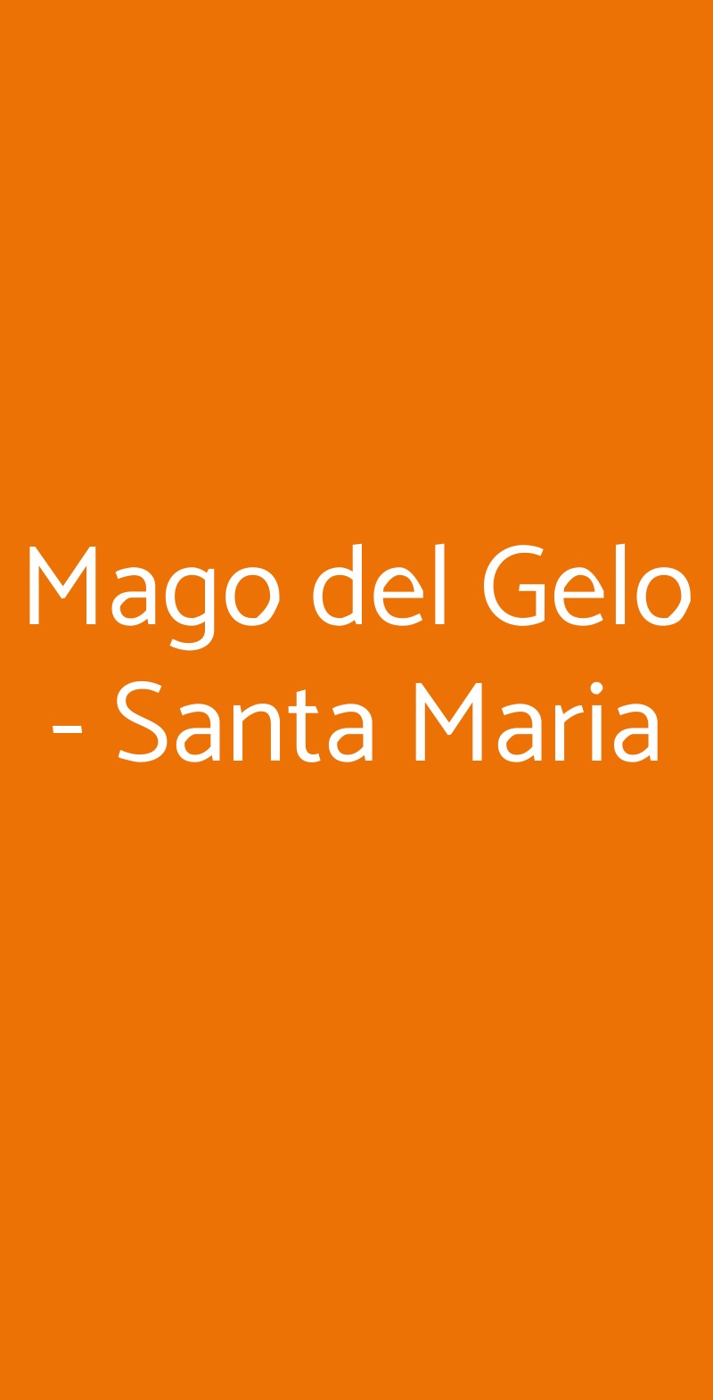 Mago del Gelo - Santa Maria Santa Maria La Carità menù 1 pagina