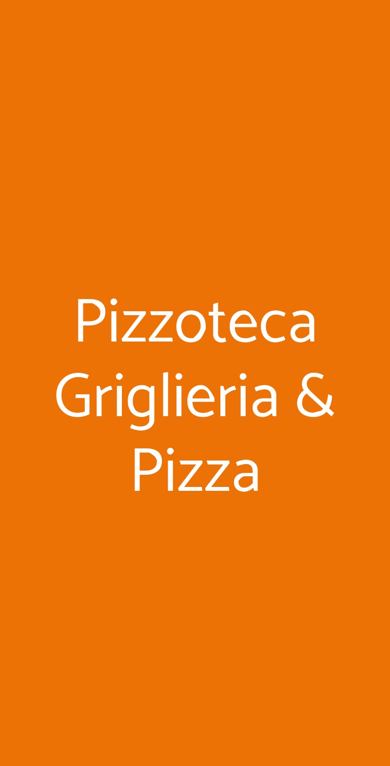 Pizzoteca Griglieria & Pizza Torino menù 1 pagina