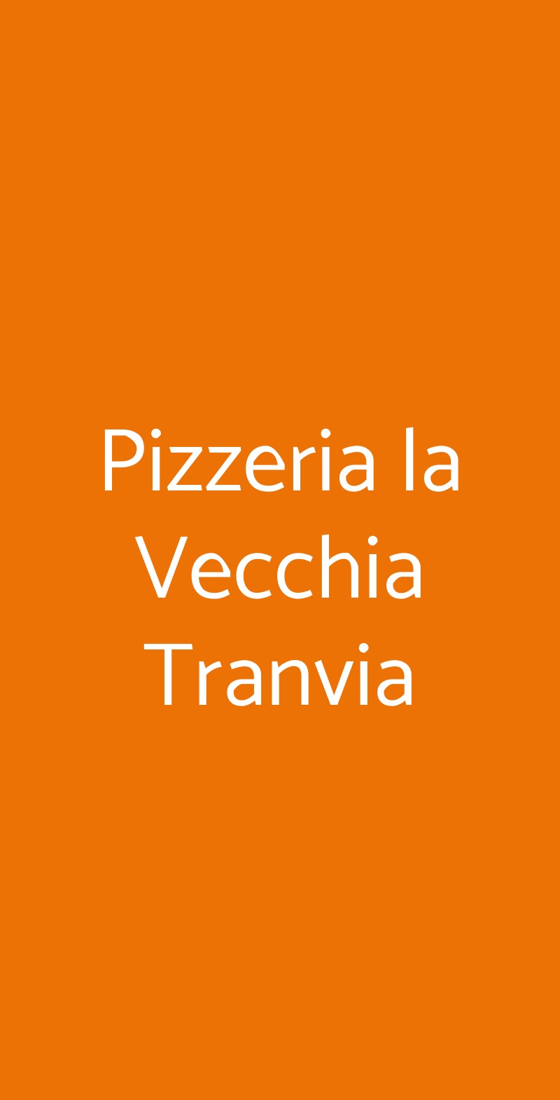 Pizzeria la Vecchia Tranvia Catanzaro menù 1 pagina