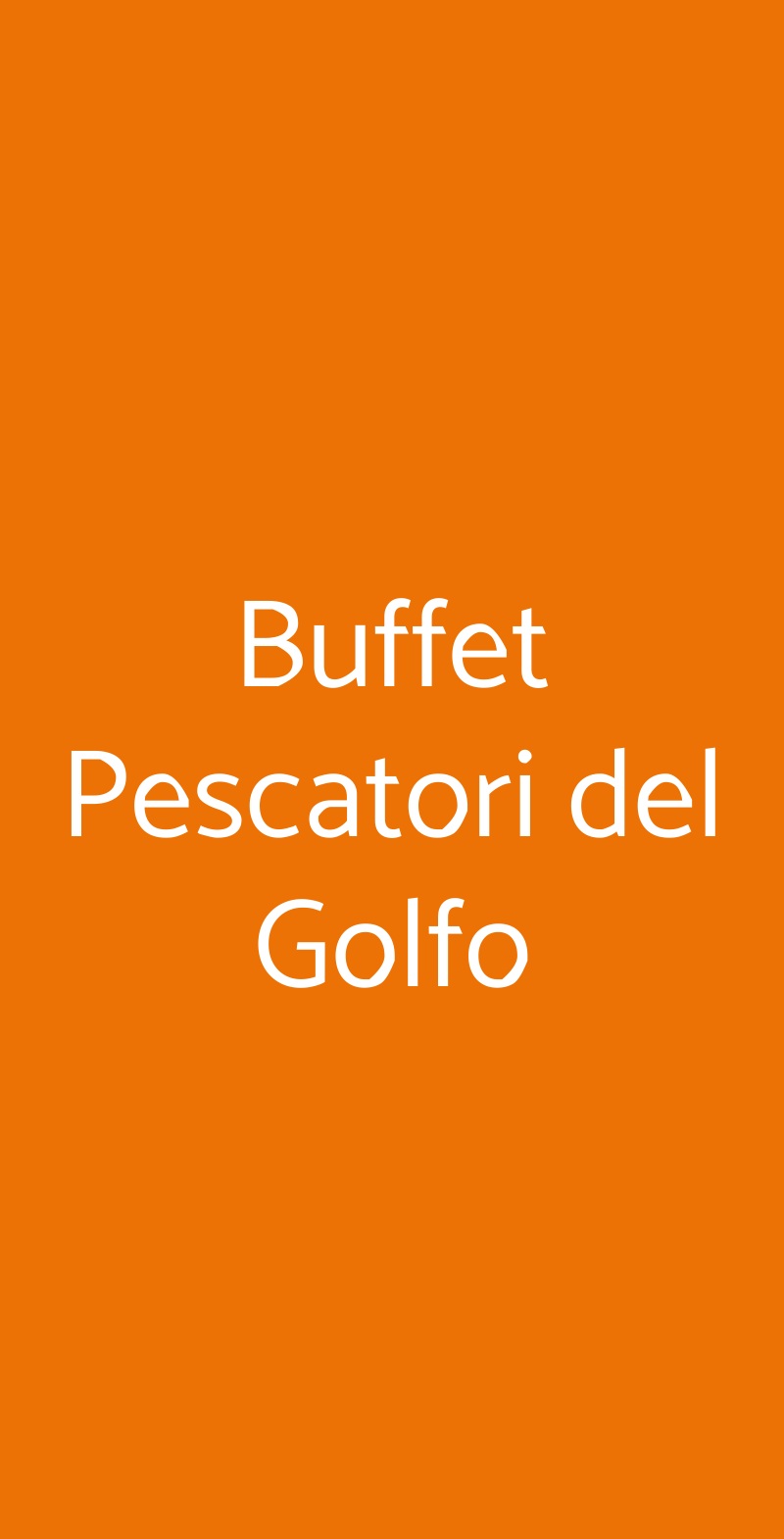 Buffet Pescatori del Golfo Trieste menù 1 pagina