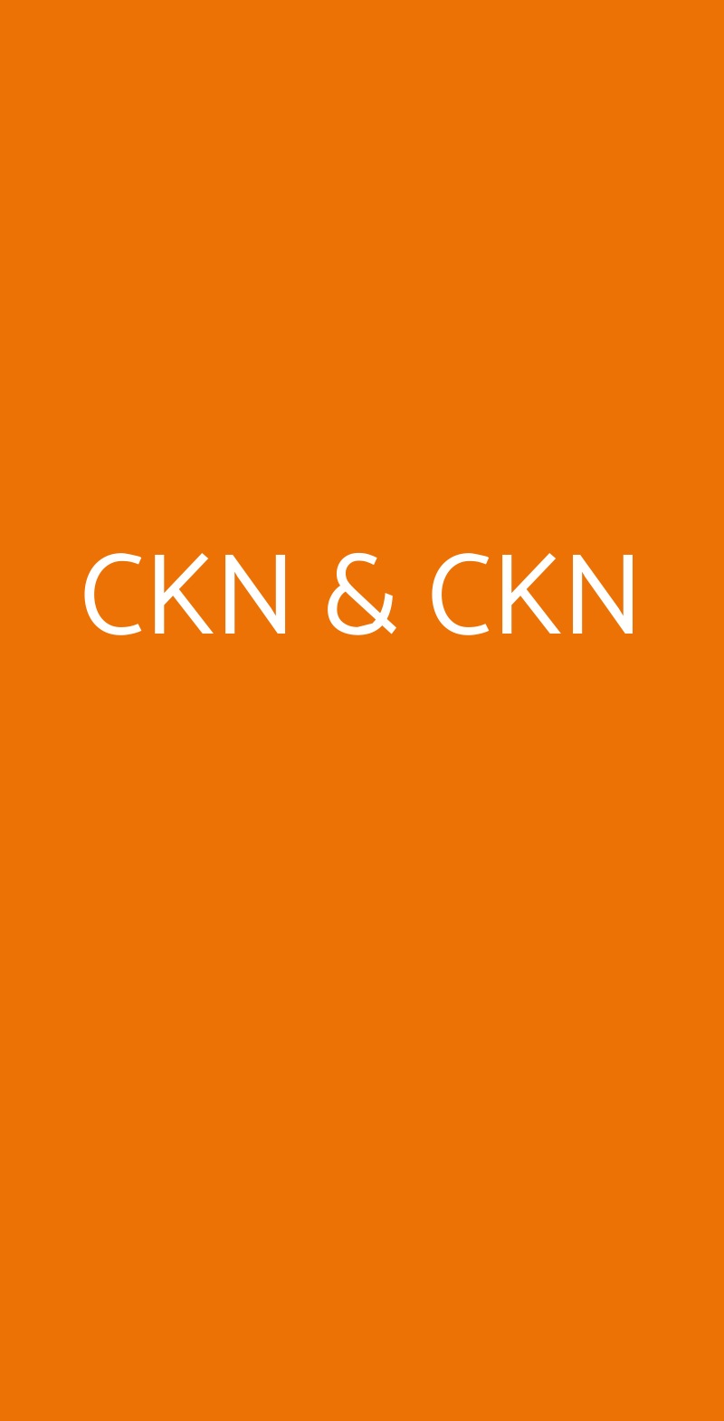 CKN & CKN Milano menù 1 pagina