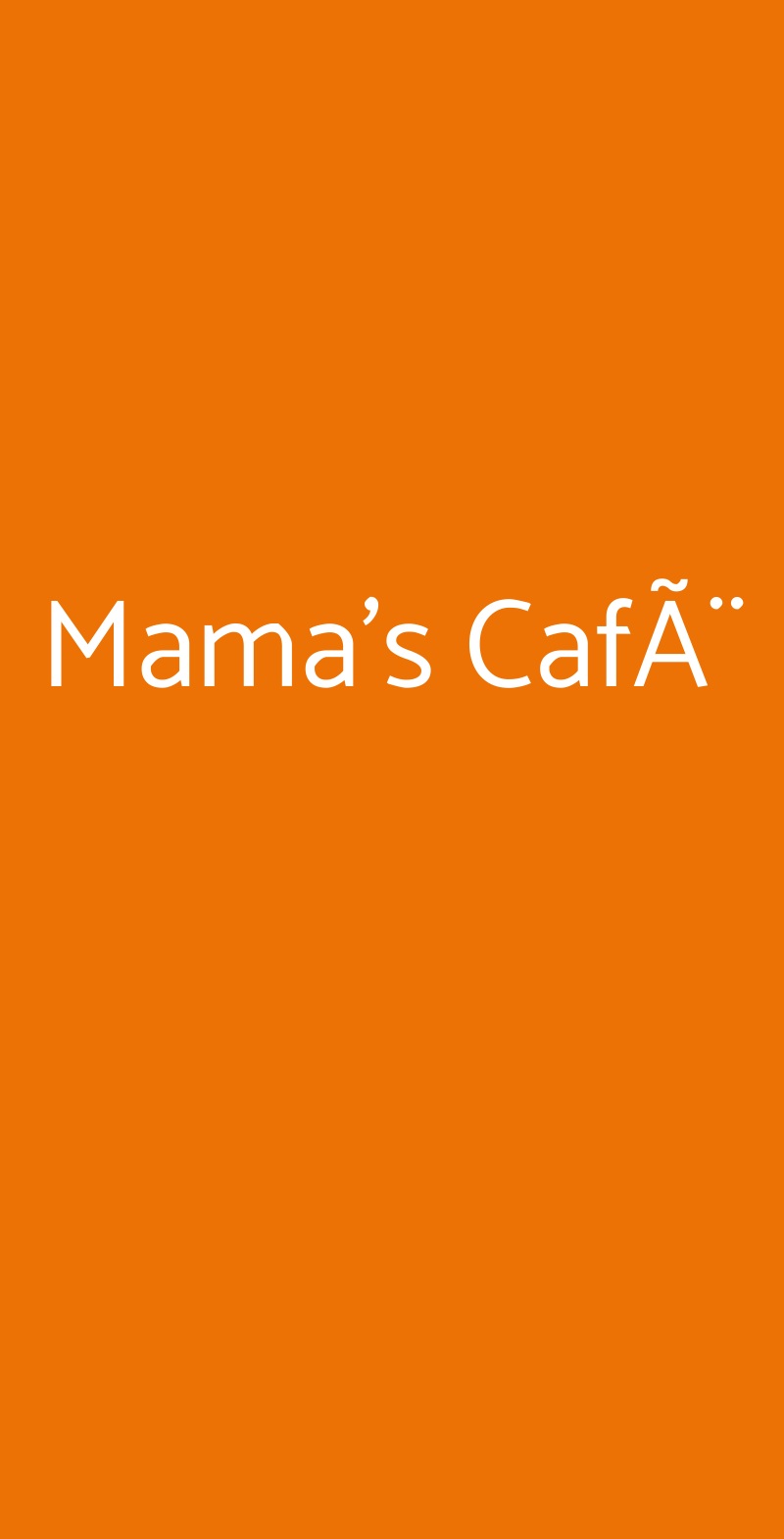 Mama's CafÃ¨ Chieti menù 1 pagina