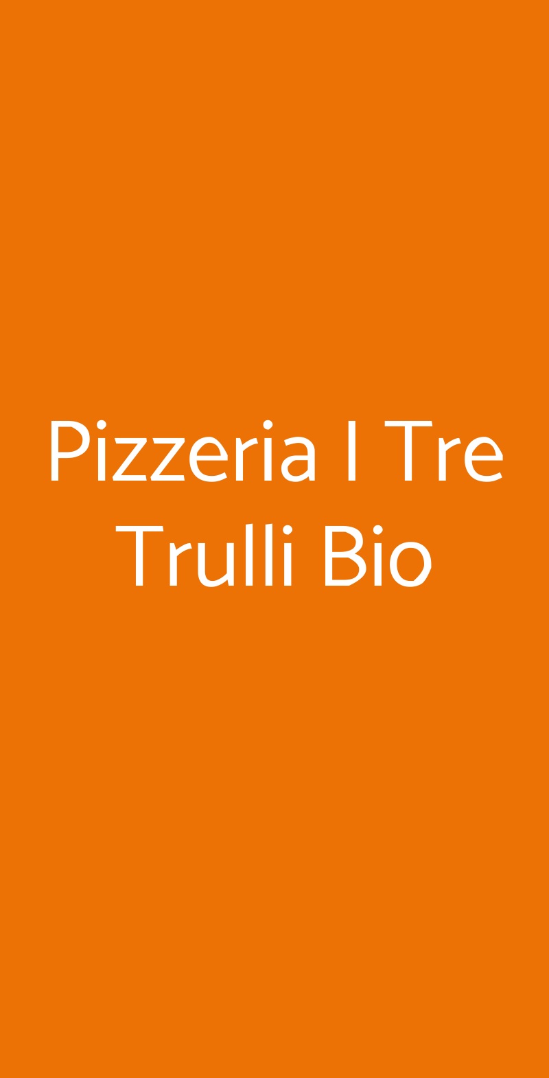 Pizzeria I Tre Trulli Bio Bologna menù 1 pagina