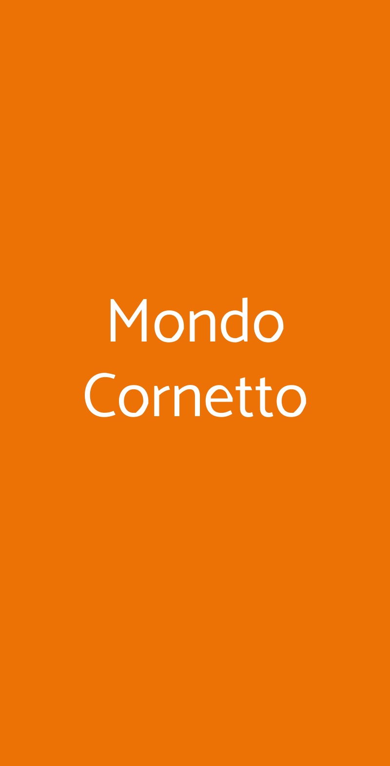 Mondo Cornetto Pisa menù 1 pagina