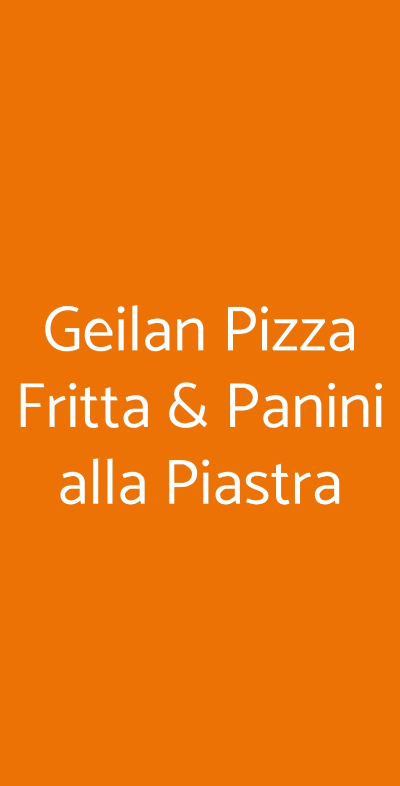 Geilan Pizza Fritta & Panini alla Piastra Casoria menù 1 pagina