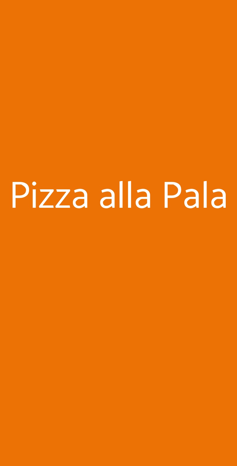 Pizza alla Pala Roma menù 1 pagina