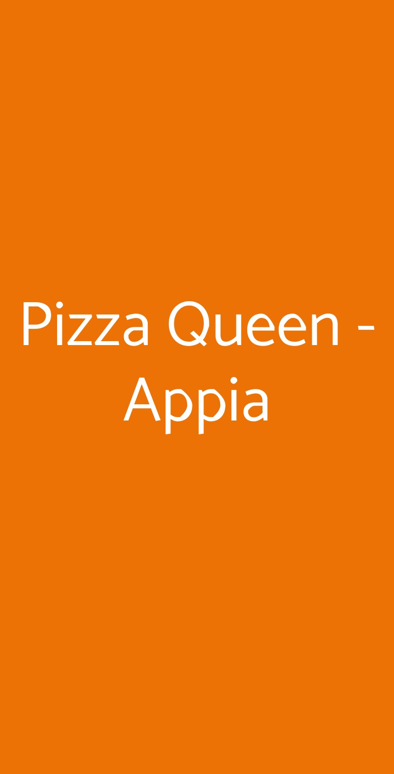 Pizza Queen - Appia Roma menù 1 pagina