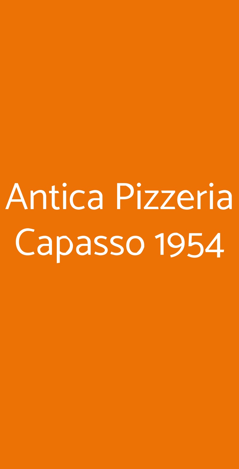 Antica Pizzeria Capasso 1954 Napoli menù 1 pagina