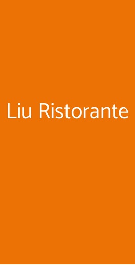 Liu Ristorante, Bologna