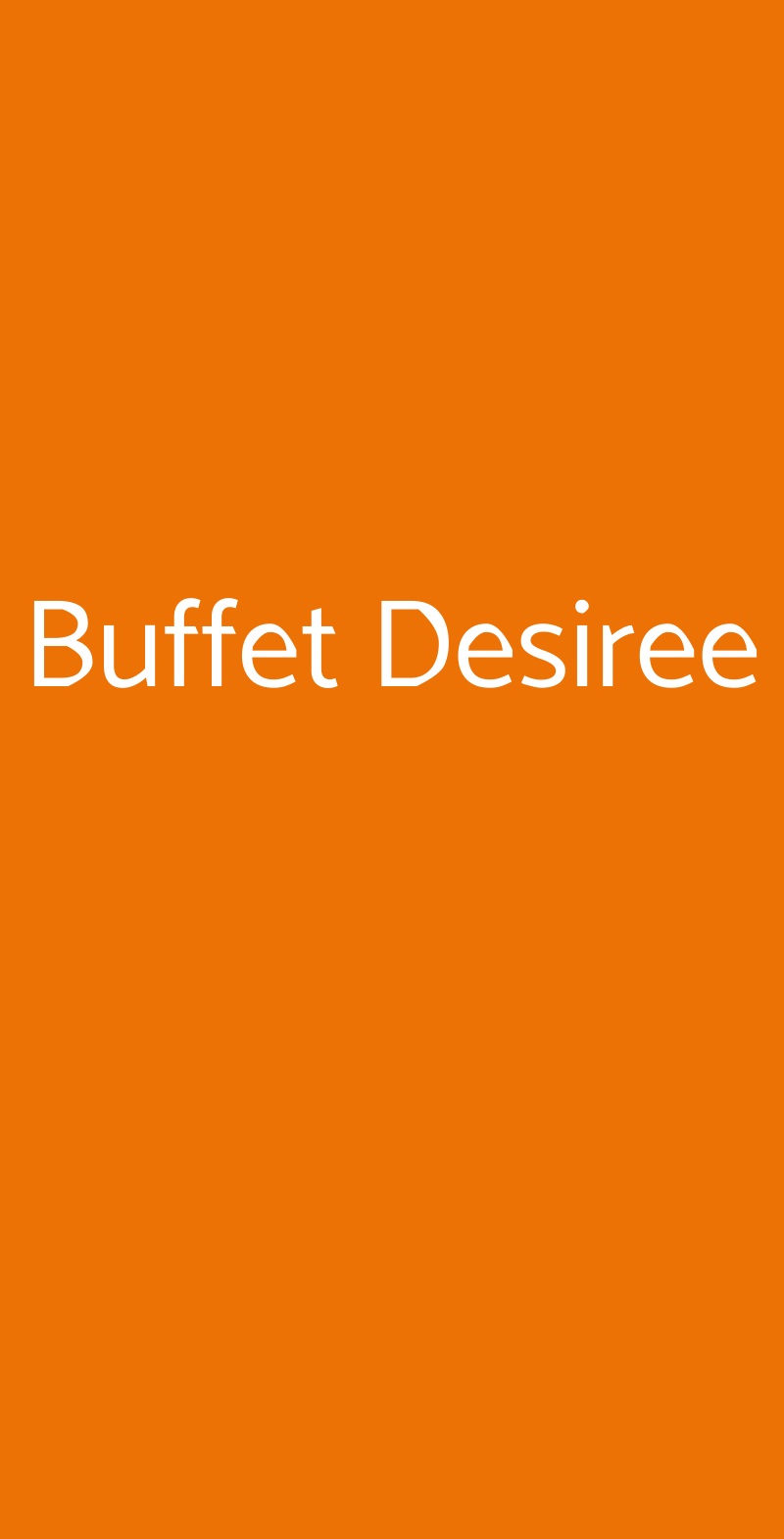 Buffet Desiree Trieste menù 1 pagina