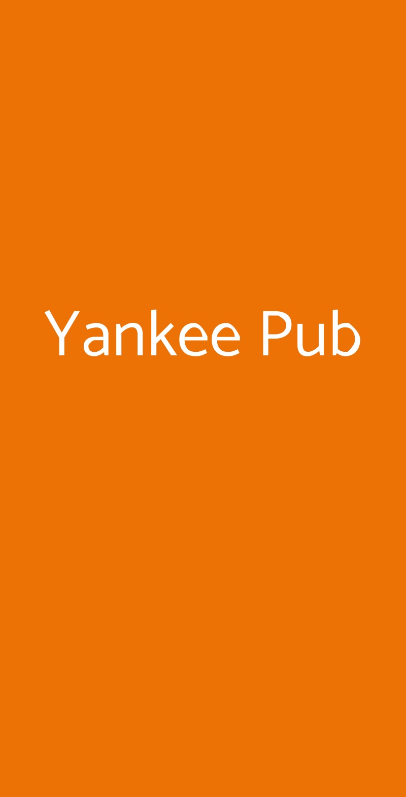 Yankee Pub Cosenza menù 1 pagina