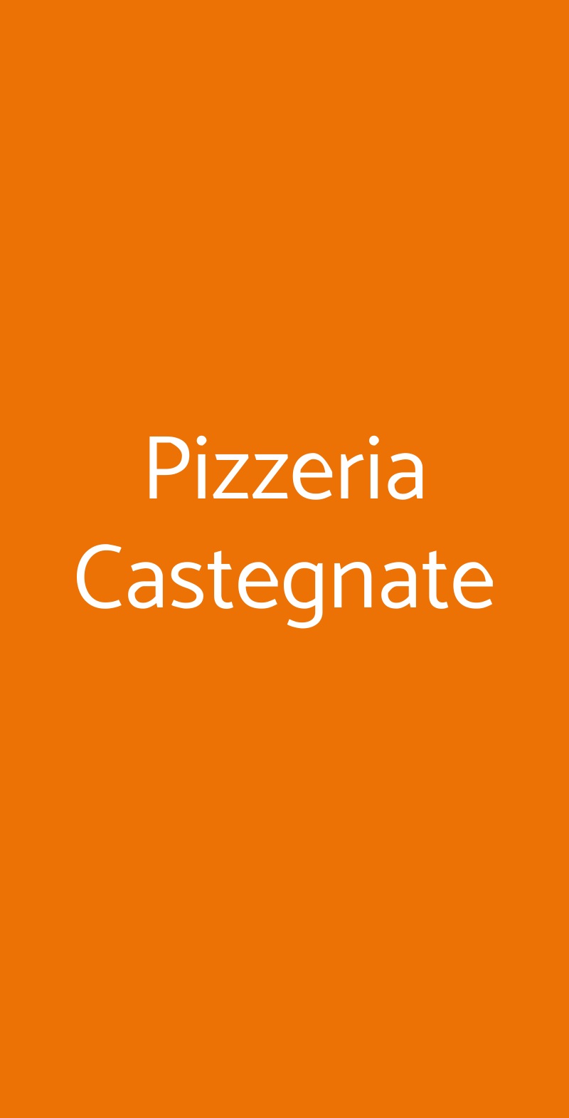 Pizzeria Castegnate Castellanza menù 1 pagina