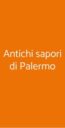 Antichi Sapori Di Palermo, Salò