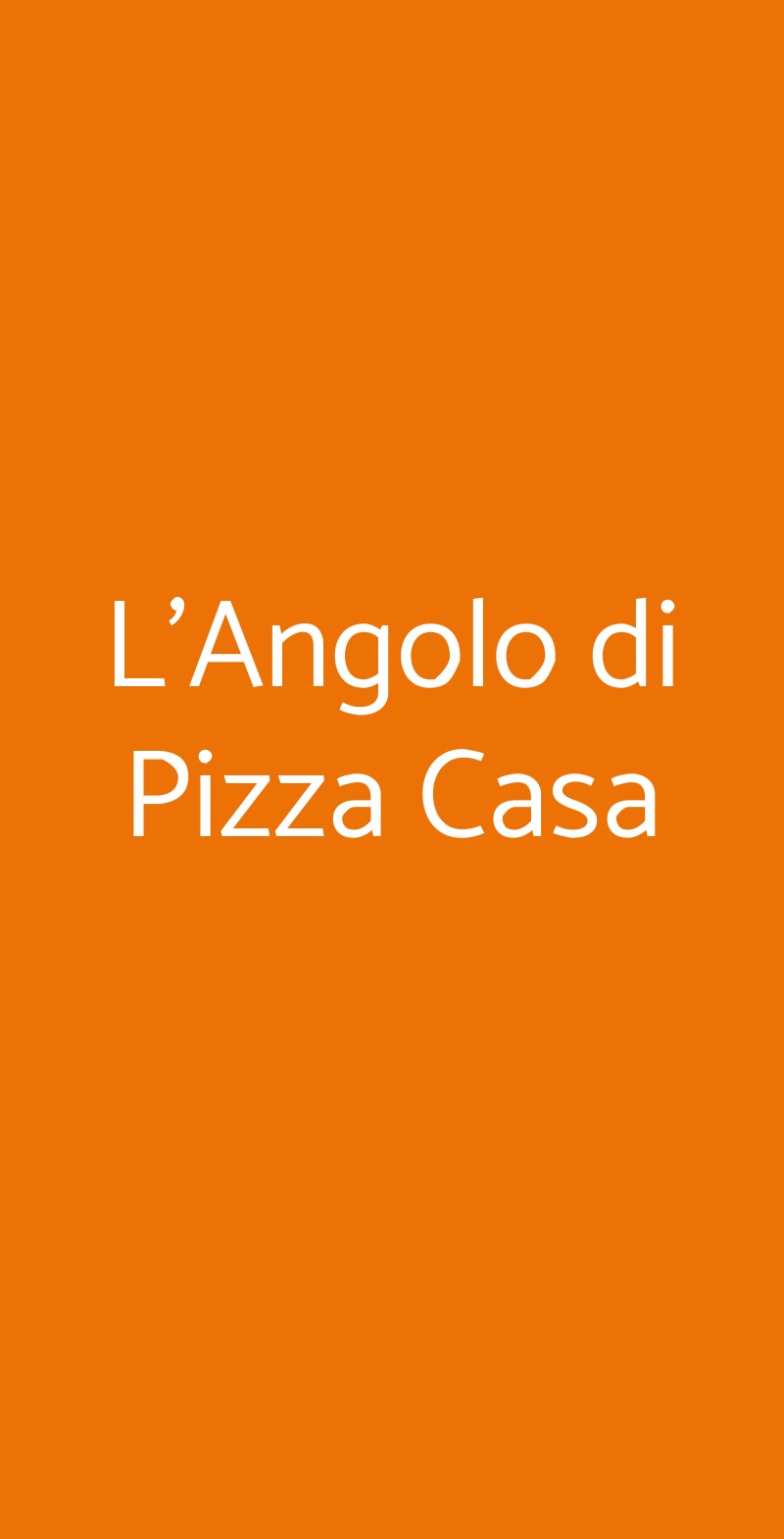 L'Angolo di Pizza Casa Faenza menù 1 pagina