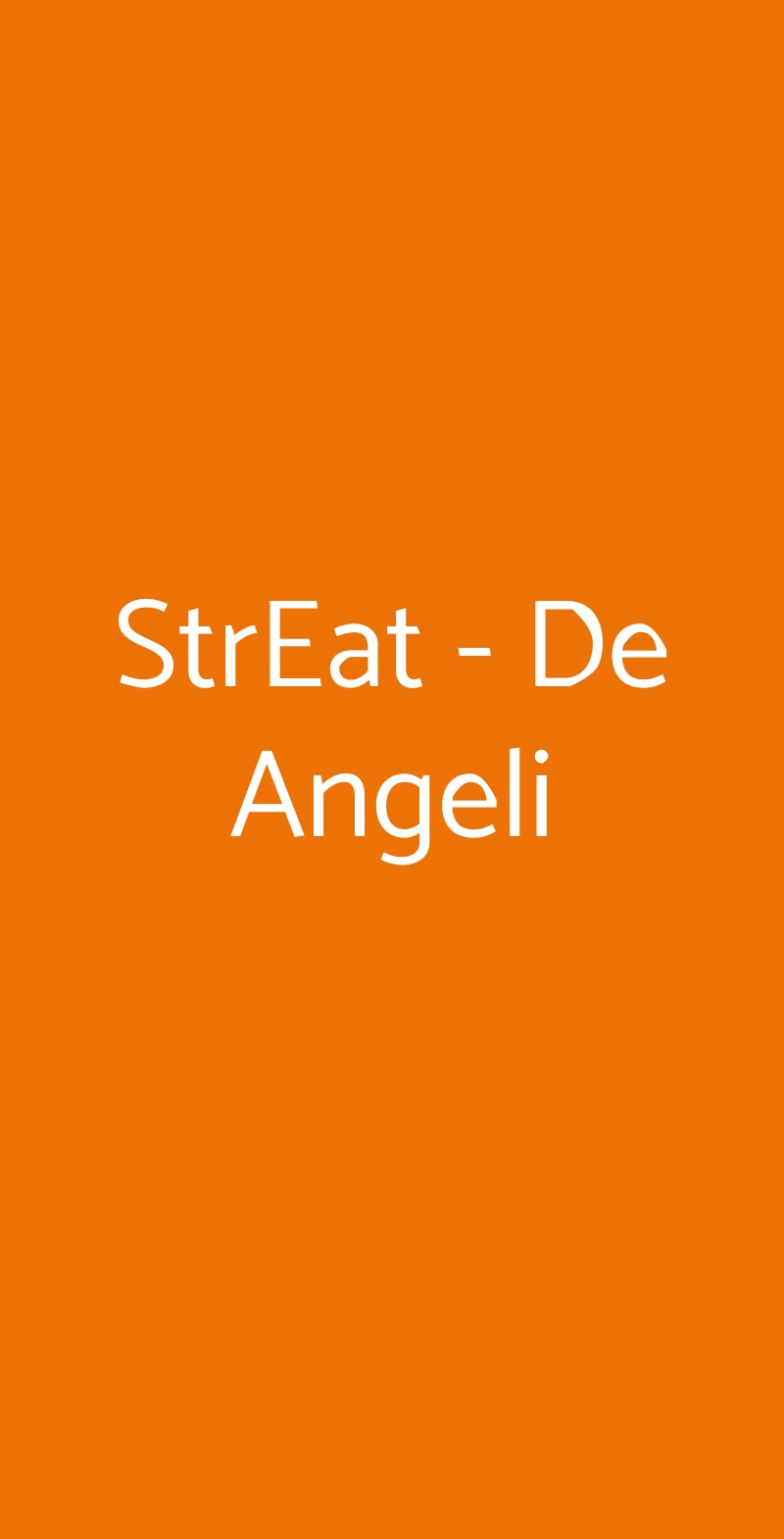 StrEat - De Angeli Milano menù 1 pagina