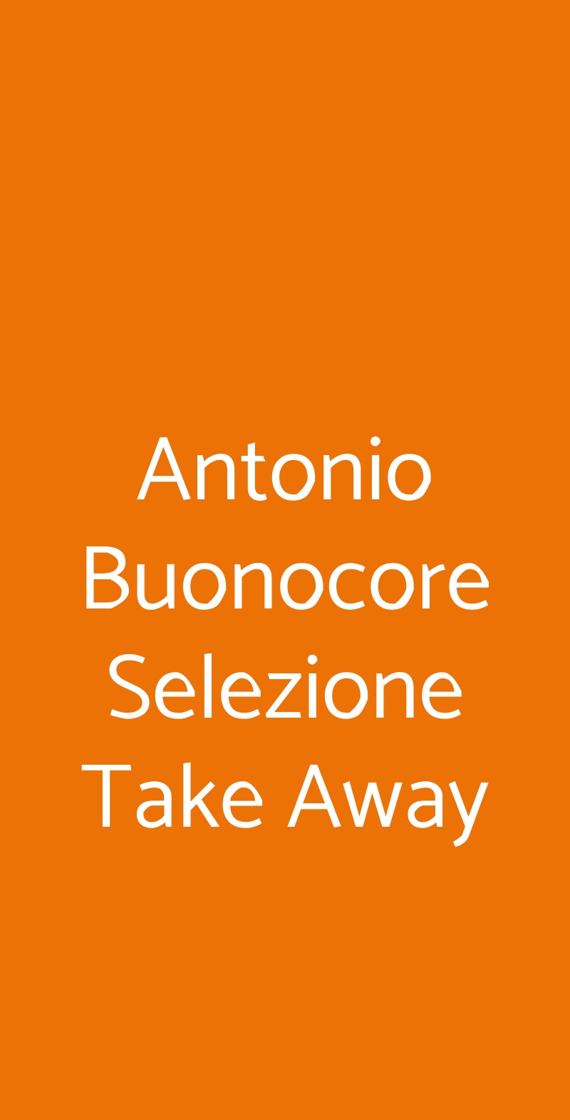 Antonio Buonocore Selezione Take Away Napoli menù 1 pagina