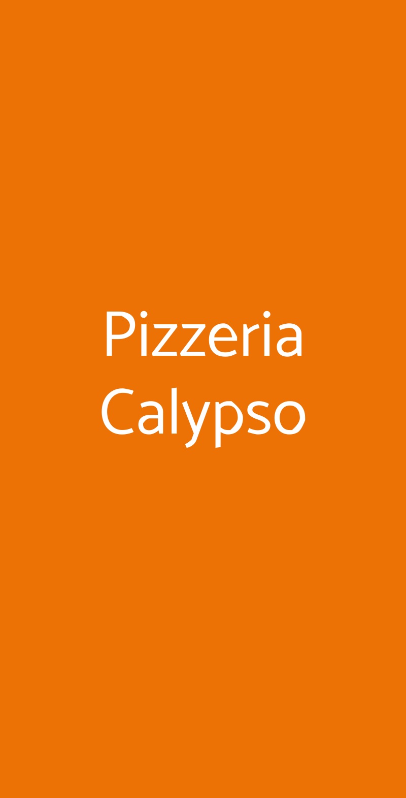 Pizzeria Calypso Nerviano menù 1 pagina
