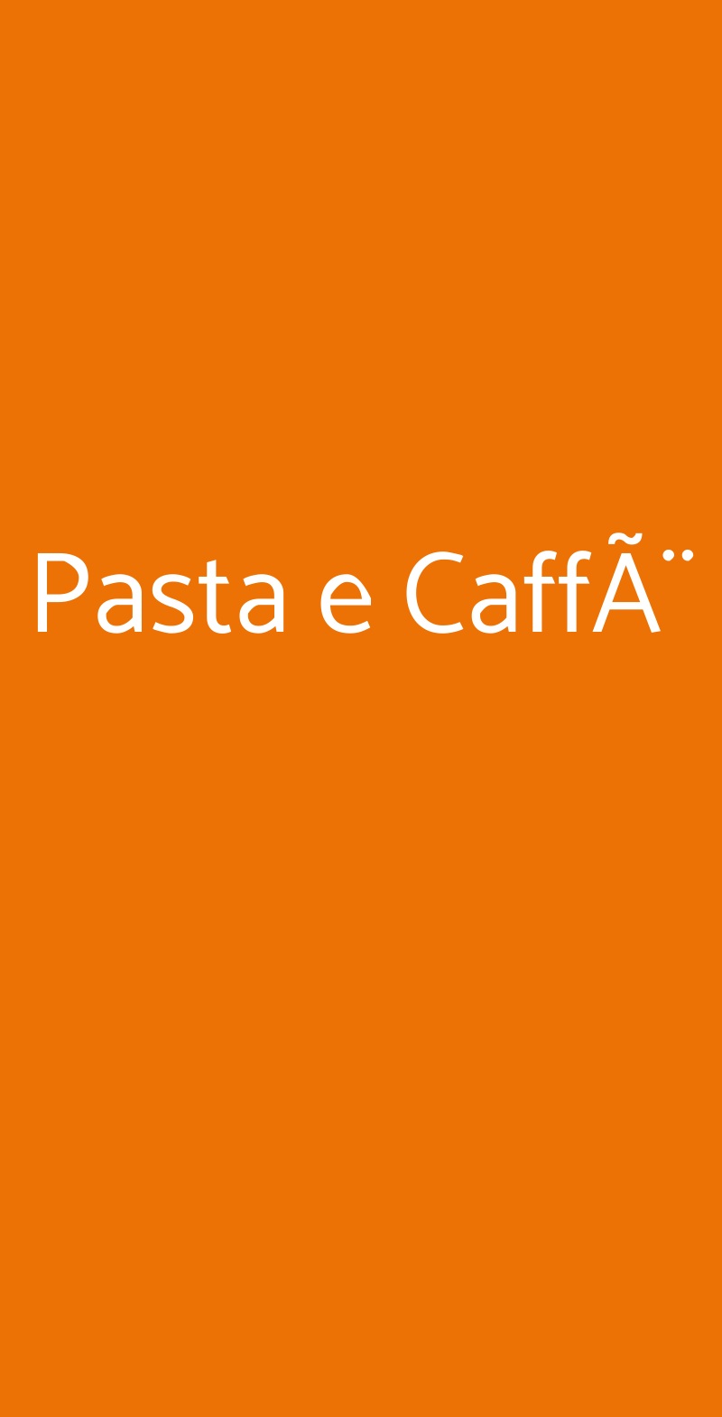 Pasta e CaffÃ¨ Roma menù 1 pagina