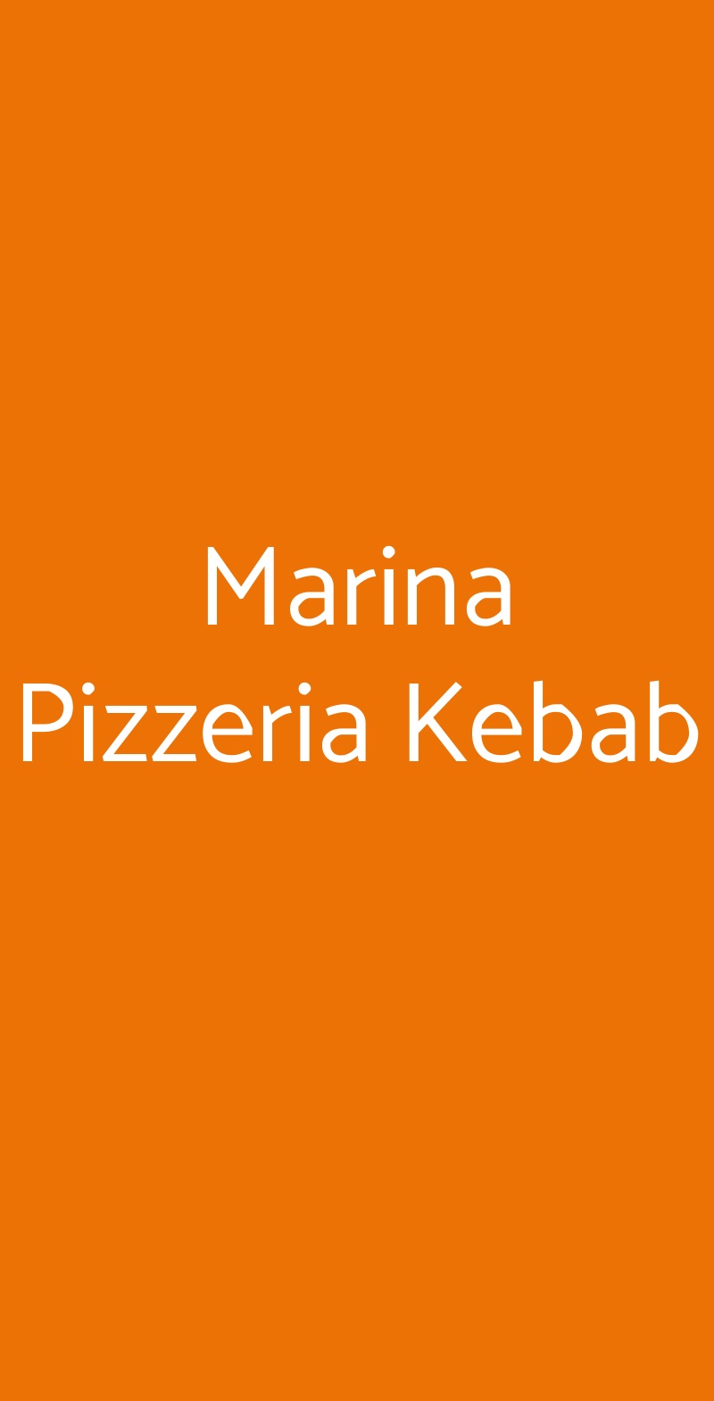 Marina Pizzeria Kebab Sanremo menù 1 pagina