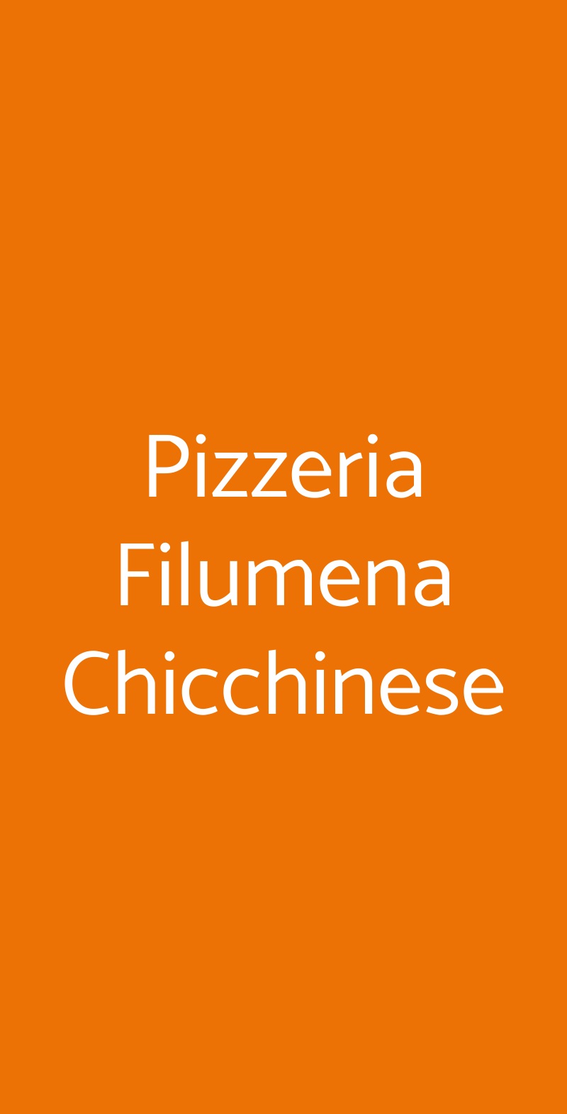 Pizzeria Filumena Chicchinese Napoli menù 1 pagina
