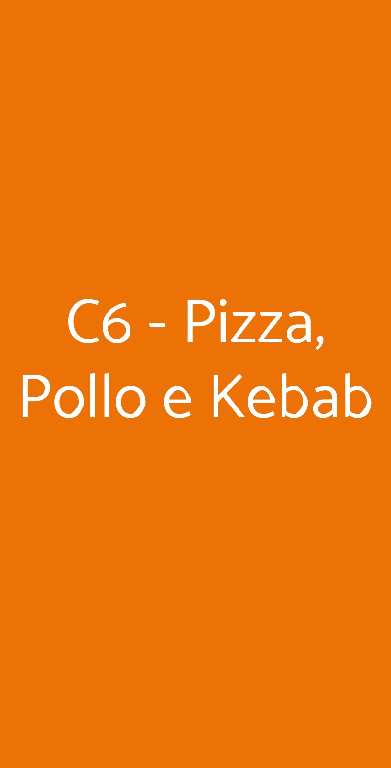 C6 - Pizza, Pollo e Kebab Palermo menù 1 pagina