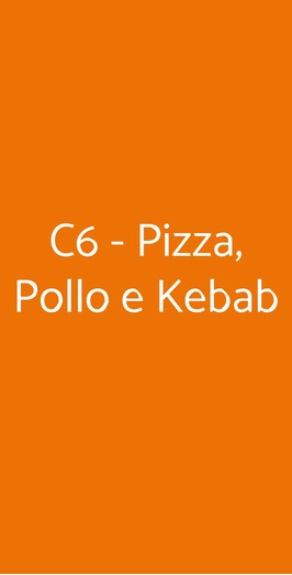 C6 - Pizza, Pollo E Kebab, Palermo
