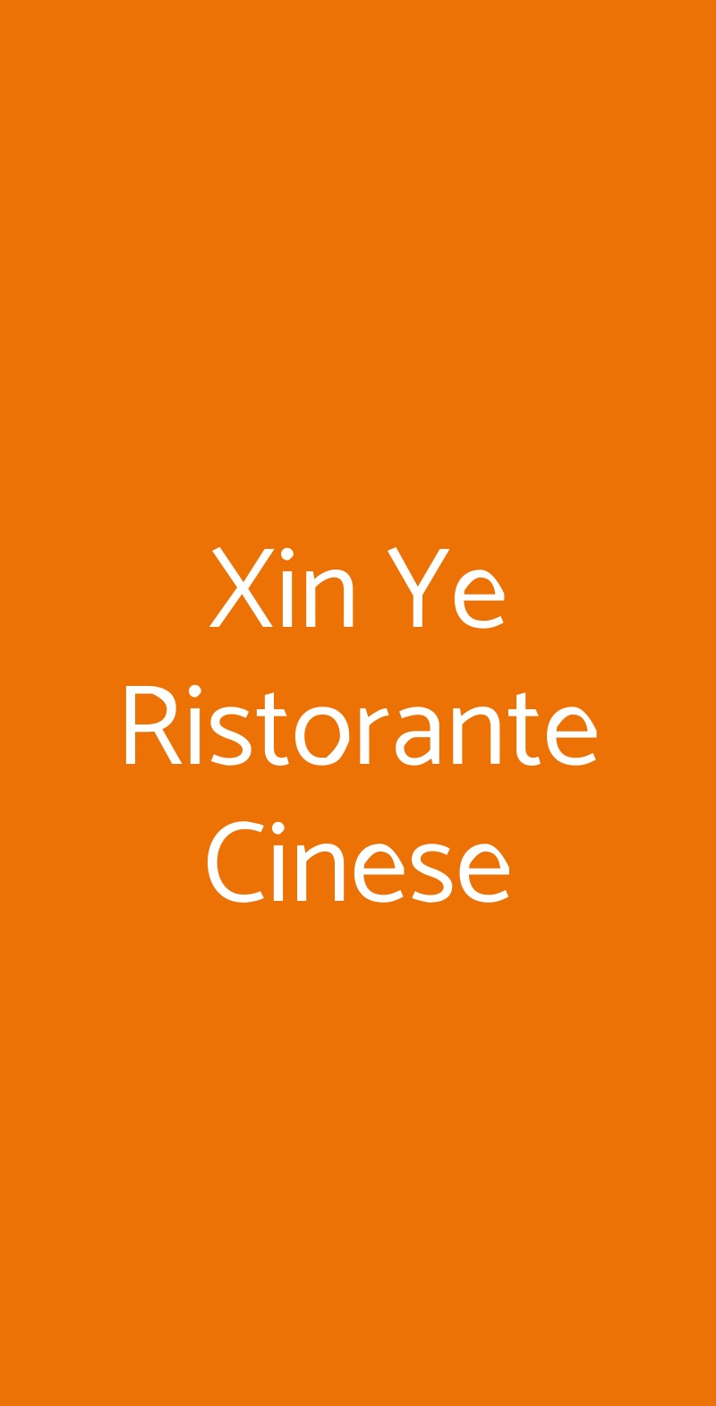 Xin Ye Ristorante Cinese Torino menù 1 pagina