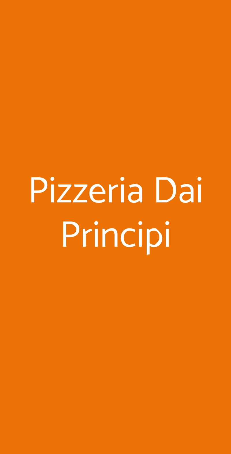 Pizzeria Dai Principi Modugno menù 1 pagina