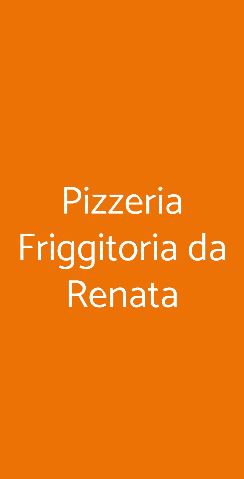 Pizzeria Friggitoria da Renata Roma menù 1 pagina