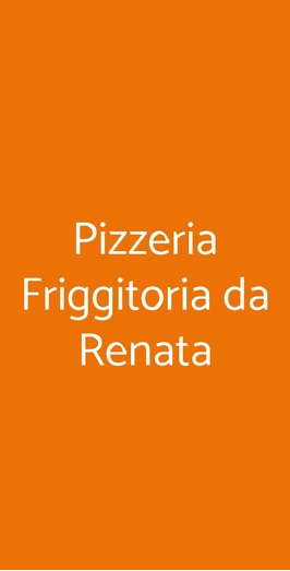 Pizzeria Friggitoria Da Renata, Roma