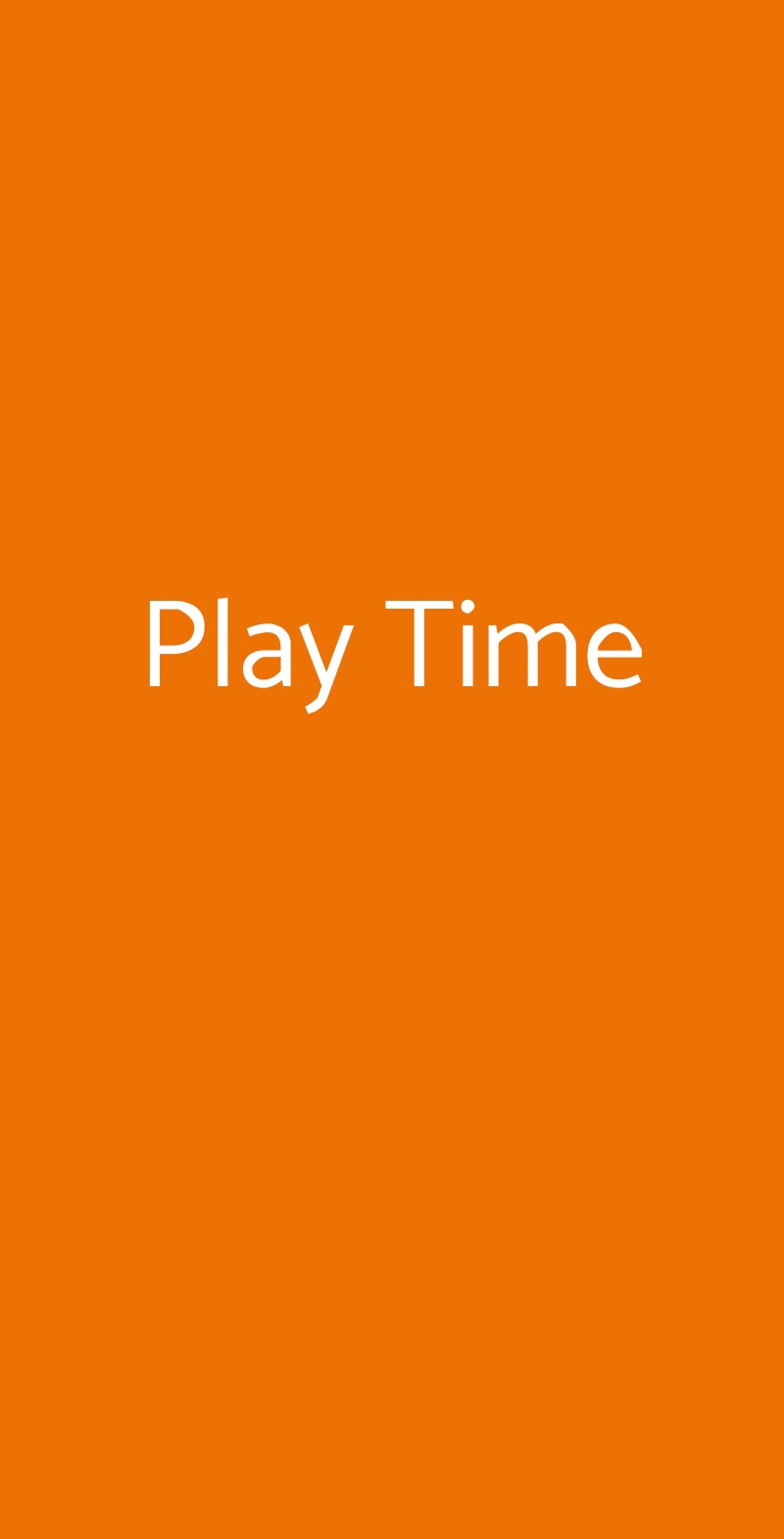 Play Time San Cesareo menù 1 pagina
